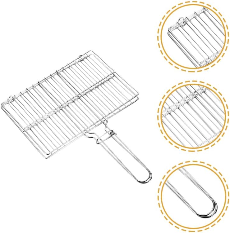 Cabilock Thickened Stainless Steel Fish Grill Basket 15.75X11.81 Inch BBQ - Image 6