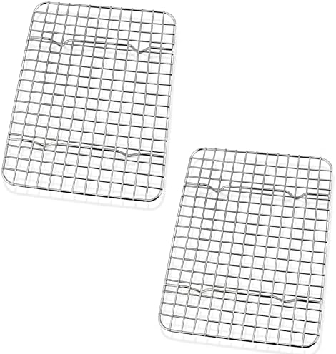 P&P CHEF 8.75 Inch Stainless Steel Cooling Baking Rack Set of 2 by PPCHEF