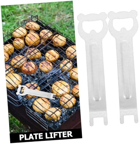 SUPVOX 4 Piece Multifunctional Grill Grate Lifter Iron Safe Handling Tool - Image 3