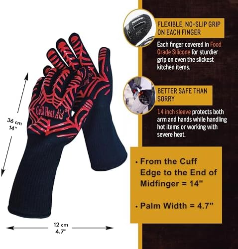 GRILL HEAT AID Grill Gloves Heat Proof - Image 2