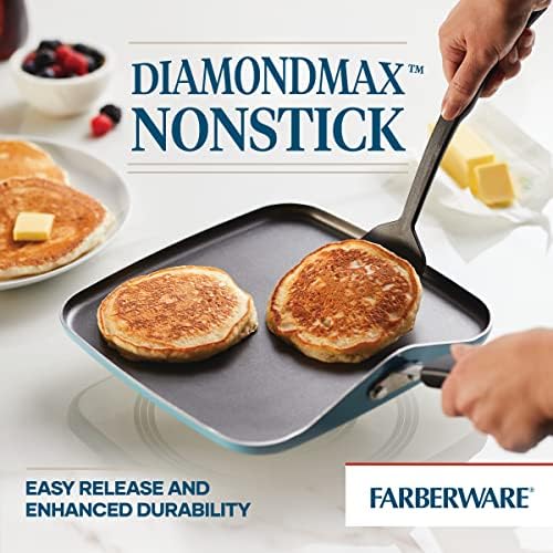 Farberware Cookstart DiamondMax Nonstick Square Grill Pan/Griddle, Dishwasher - Image 4
