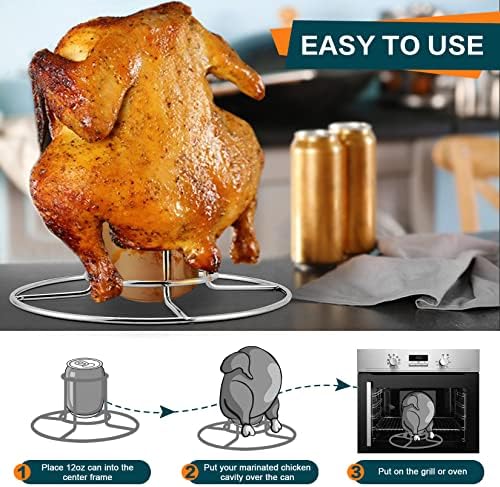 P&P CHEF 2Pcs Beer Can Chicken Holder, Butt Chicken Stand - Image 4