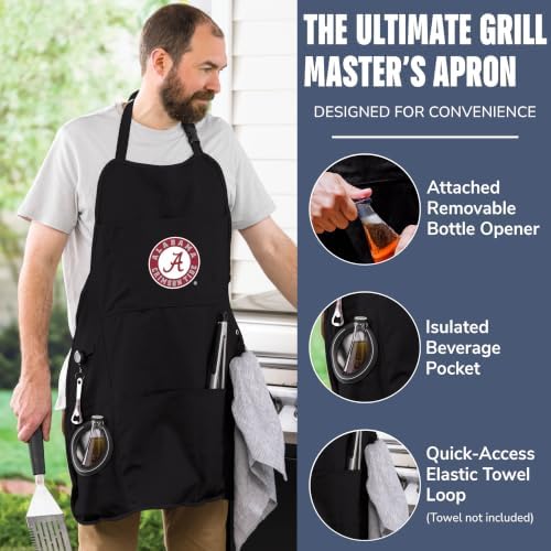 NCAA College Sports Grilling Apron | Bottle Opener and Insulated Beverage - Image 5