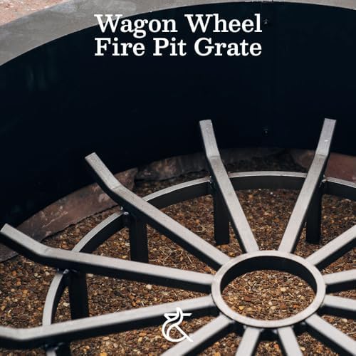Ash & Ember 28" Wagon Wheel Fire Grate, High-Efficiency Smoke-Free Fireplace - Image 2