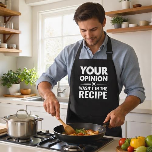SteadStyle Funny Black Cooking Aprons - Image 4