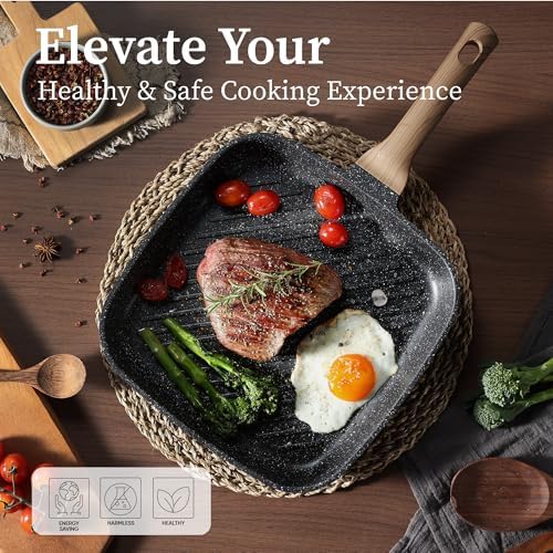 CAROTE 11 Inch Nonstick Grill Pan - Image 5