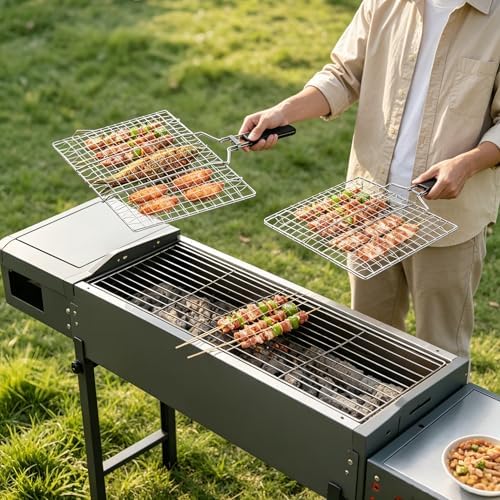 Fish Grilling Basket, Stainless Steel Fish Grill Basket, - Image 2