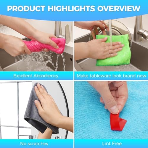 15Pcs Microfiber Cleaning Cloths, Cleaning Rag - Image 4