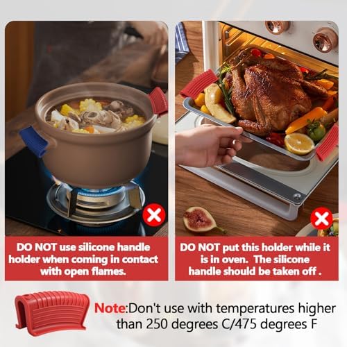 Bonsicoky 2 Pack Silicone Hot Pan Handle Holder - Image 6