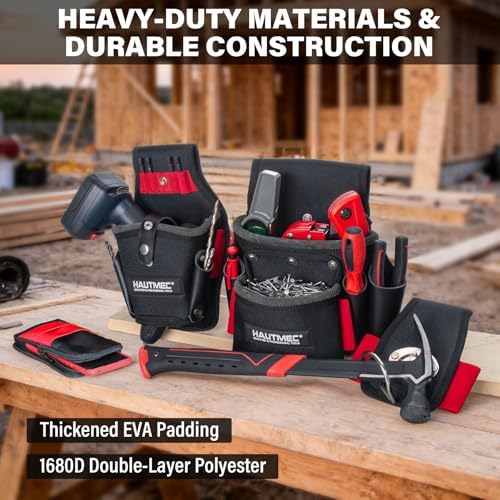 HAUTMEC Heavyweight 4-In-1 Tool Belt, Enhanced 1680D Padded Work Belt - Image 4