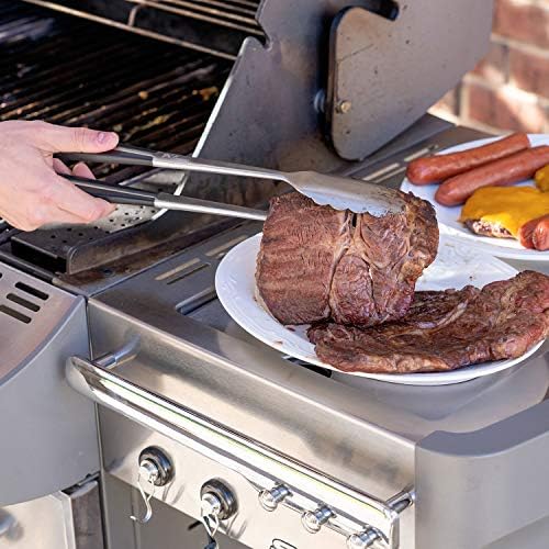 BBQ Tools Set | 18" Tongs | Grill Mat | Strong Magnetic Hook - Image 5