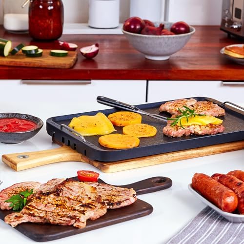 CUSIMAX Stove Top Griddle Pan, 14.96"x8.66" Aluminum Non-stick Griddle Pan - Image 6