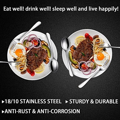 Dinner Forks, Flatware Set, 8 Inches, Mirror Finish & Dishwasher Safe, New - Image 7