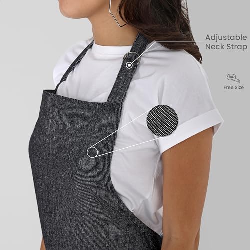 Chef Apron, Recycled Cotton Kitchen Apron - Image 3