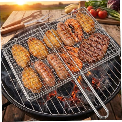 Fish Grill Basket for Outdoor Grill Stainless Steel BBQ Basket - Image 4