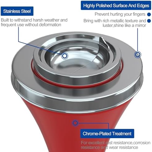 RELIANCER Floor Standing Ashtray w/Detachable Cigar Container, Stainless Steel - Image 5