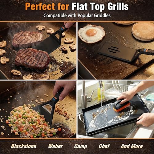 Utheer Griddle Combo Set, 23 Inch Ceramic Nonstick Cast Aluminum Griddle - Image 6