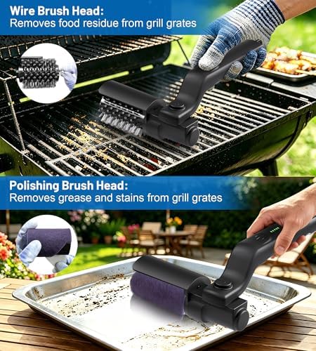 Electric Grill Brush for Outdoor, High Torque Grill Cleaner, Cordless BBQ Grill - Image 5