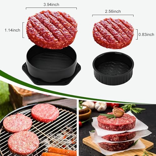 POLIGO Smash Burger Press Kit - 4 in 1 Hamburger Patty Storage Containers - Image 3