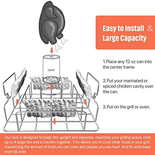 Beercan Chicken Roaster & Rib Rack - Image 4