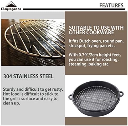 CAMPINGMOON Round Cooling Rack Roasting Rack - Image 3