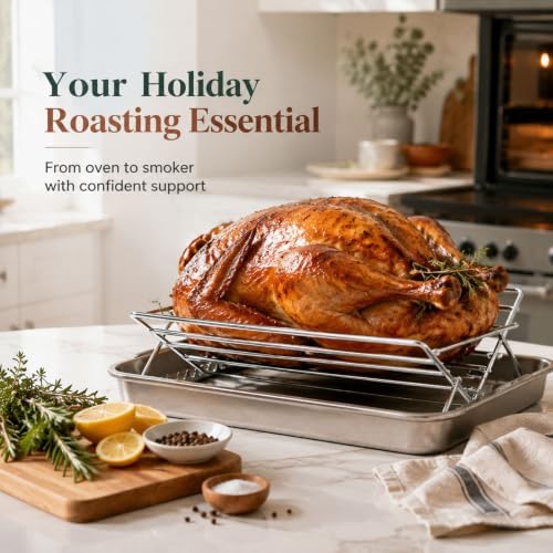 Roasting Rack, Adjustable Chicken Roasting Rack - Image 4