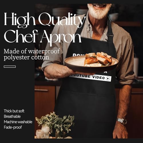 NLUS Funny Aprons for Men, Men’s Funny Apron for Chef Cooking Grilling BBQ - Image 3