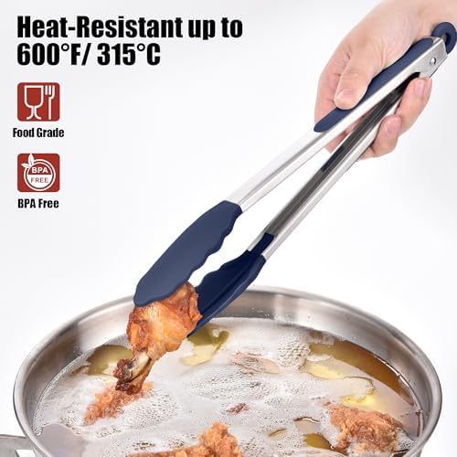 Doosu Kitchen Tongs with Silicone Tips - Image 3