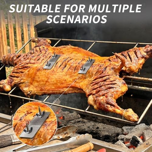 Rotisserie Fork Rectangular U-Bolt 304 Stainless Steel 2pcs - Image 4