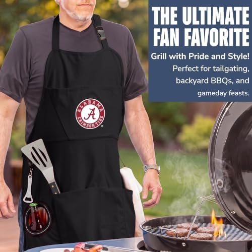 NCAA College Sports Grilling Apron | Bottle Opener and Insulated Beverage - Image 2