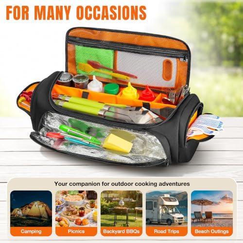 HODRANT Camp Grill Tool Storage Bag, Portable BBQ Utensil Case - Image 4