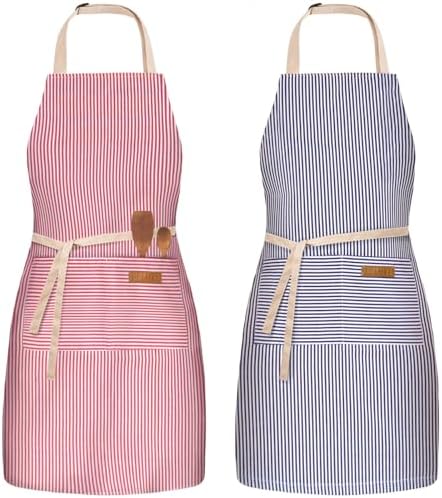 BeLuyi 2 Pack Adjustable Bib Apron by BELUYI
