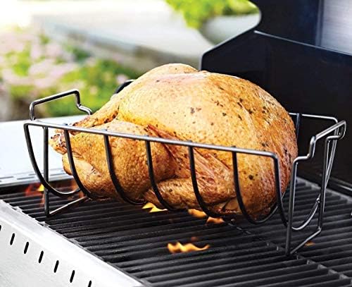 BBQ Rib Racks for Smoking, Turkey Roasting Rack Roast Rack Dual Purpose fit for - Image 3