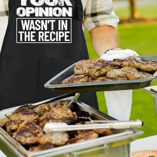 Rosoz Funny BBQ Black Chef Aprons - Image 2