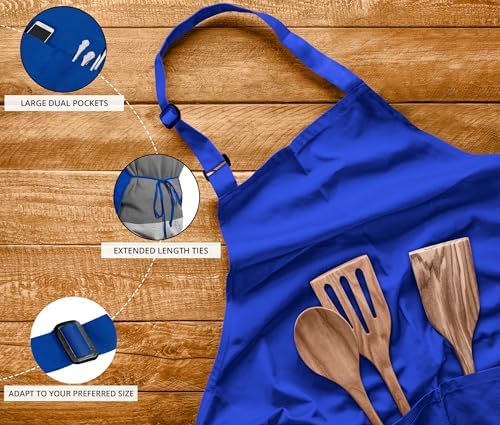 Utopia Kitchen Bib Aprons 10 Pack Adjustable - Image 3