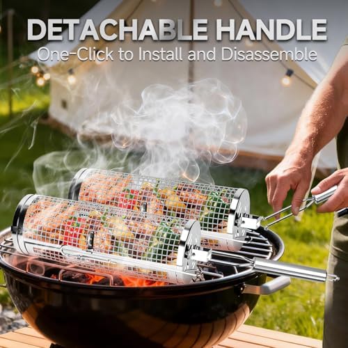 Rolling Grill Baskets, Grill Accessories - Image 4