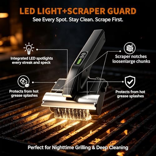 Electric Grill Brush Cleaner, High Torque BBQ Bristle-Free Cleaner – - Image 6