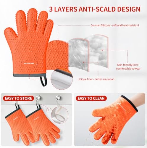 MAD SHARK Silicone Oven Mitts - Image 4
