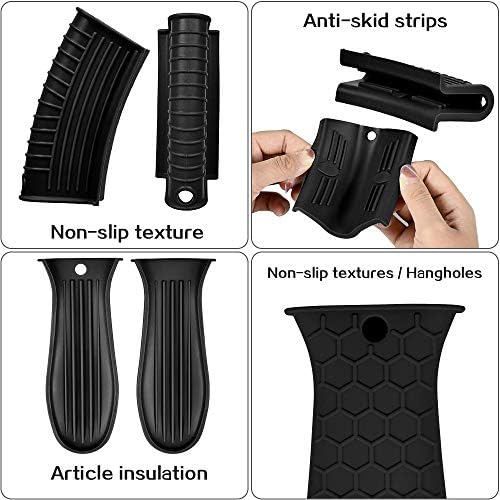 3 Pack Silicone Hot Handle Holder, Silicone Assist Handle Holder Cast Iron - Image 3