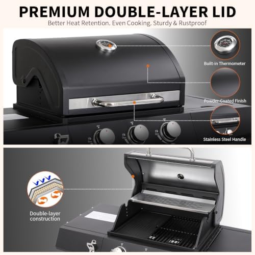 3 Burner Gas Griddle & Grill Combo - Image 5