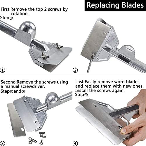 LRui Stainless Steel Grill Scraper 6" Replacement Blade Pack of 4 Heavy Duty - Image 4