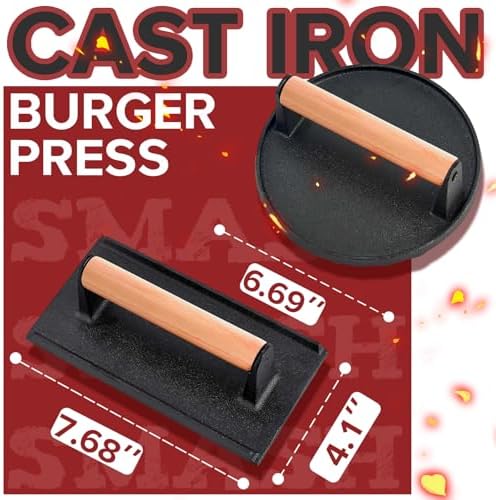 Grilliance Smash Burger Press Kit, 3 in 1 Hamburger Press Patty Maker, Flat top - Image 2