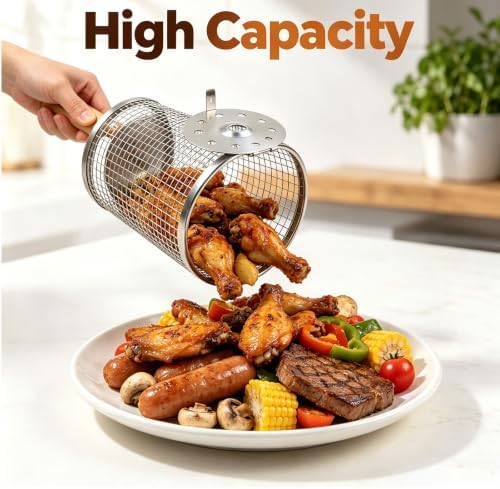 Rolling Grill Basket - Image 4