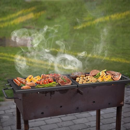 onlyfire Foldable Rectangular Heavy‑Duty Steel Fire Pit Cooking Grate - Image 6