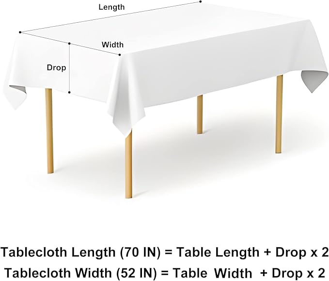 misaya Rectangle Waterproof Vinyl Table Cloth, Wipeable Tablecloth with Flannel Backing, Plastic Table Cover for Dinner, Picnic, Indoor and Outdoor (Light Green Leaves, 52" x 70")