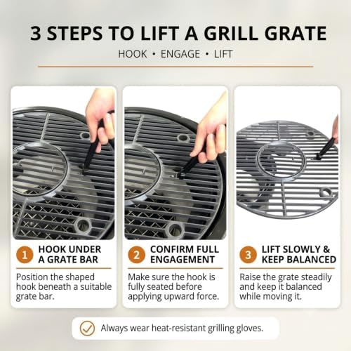 8.5-Inch Cast Iron Grill Grate Lifter Tool - Image 3