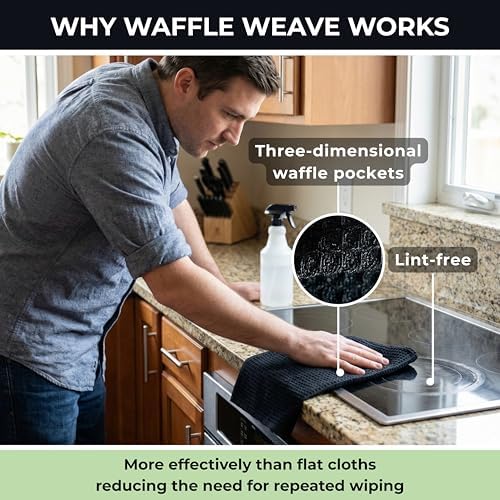 Black Cotton Cleaning Rags For Housekeeping - Image 5