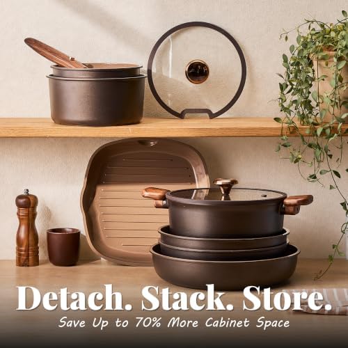 CAROTE 24Pcs Ceramic Cookware Set - Image 7