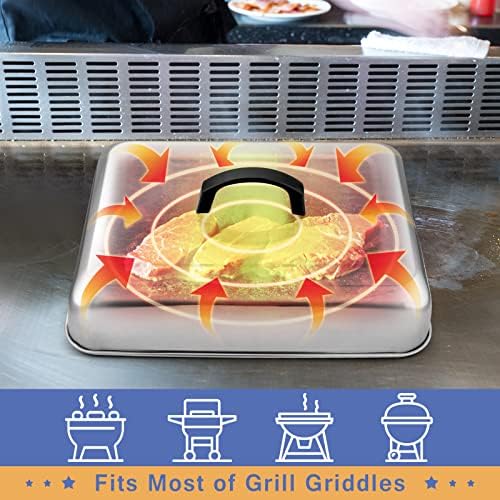 Rectangle Cheese Melting Dome, HaSteeL Stainless Steel Basting Cover - Image 4