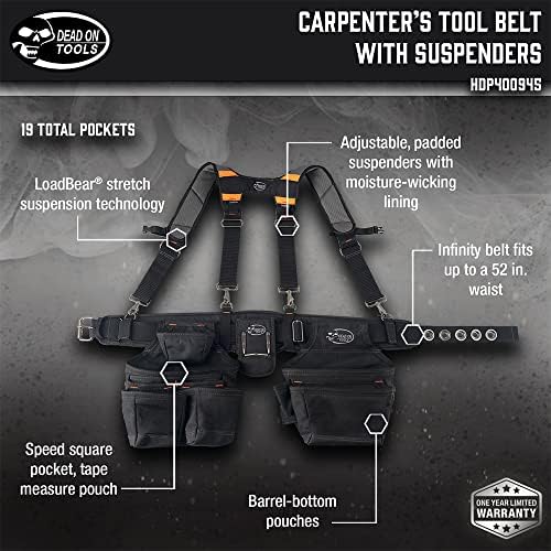 Dead On Tools - 1680 Denier Poly Carpenter’s Tool Belt - Image 2